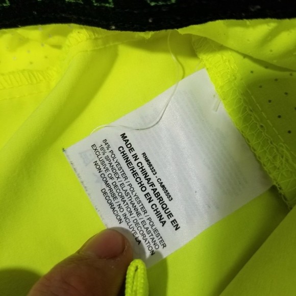 Nike Men's Athletic Shorts - Neon Yellow - Picture 6 of 7